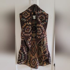 John Paul Richard Geometric Patterned Knit Vest
